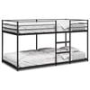 vidaXL Stapelbed zonder matras 80x200 cm staal zwart