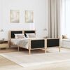 vidaXL Bedframe Bruin en zwart 135 x 190 cm Massief grenenhout