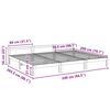 vidaXL Bedframe zonder matras 240x200 cm massief grenenhout wasbruin