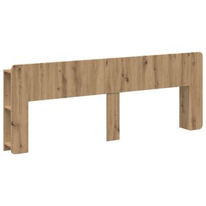 vidaXL Hoofdeinde kas met opslag Artisanaal eiken Bewerkt hout