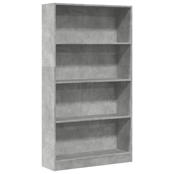 vidaXL Boekenkast 80x24x143 cm bewerkt hout betongrijs