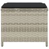 vidaXL Tuinkrukken 4 st met kussens 40x40x35 cm poly rattan lichtgrijs
