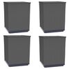vidaXL Plantenbakken 4 st 30x30x37 cm polypropeen zwart