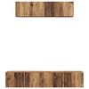 vidaXL Tv-meubelset Wandgemonteerd 4 pcs Oud Hout Bewerkt hout
