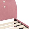vidaXL Bedframe voor kinderen met hoofdbord Roze 90 x 190 cm Fluweel
