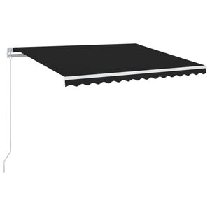 vidaXL Luifel handmatig uittrekbaar met LED 350x250 cm antracietkleur
