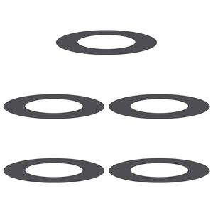 vidaXL geschikt voor platte boomringen 5 pcs Zwart &Oslash;40 / 70 cm Staal
