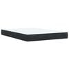 vidaXL Boxspring met matras fluweel zwart 140x190 cm