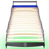 vidaXL Kinderbed raceauto met LED-verlichting blauw 90x200 cm