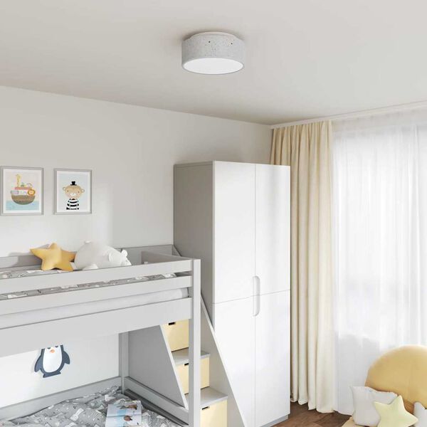 vidaXL Plafonni&egrave;re met schijnwerpers Grijs 30 x 30 x 13,5 cm Stof