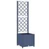 vidaXL Plantenbak met trellis blauwgrijs 40x40x136 cm PP
