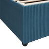 vidaXL Bedframe met matras Blauw 200 x 200 cm Stof