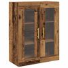 vidaXL Hoge kast met lade 2 pcs Oudhout Bewerkt hout