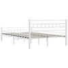 vidaXL Bedframe metaal wit 140x200 cm
