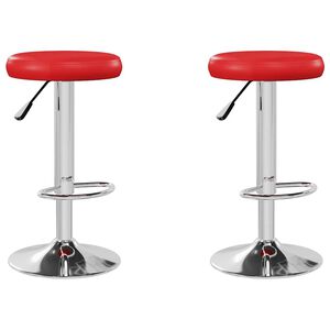 vidaXL Barstoelen 2 st kunstleer rood