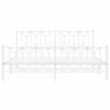 vidaXL Bedframe met hoofd- en voeteneinde metaal wit 180x200 cm