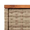 vidaXL Tuinbijzettafel met houten blad 58x27,5x55 cm poly rattan beige