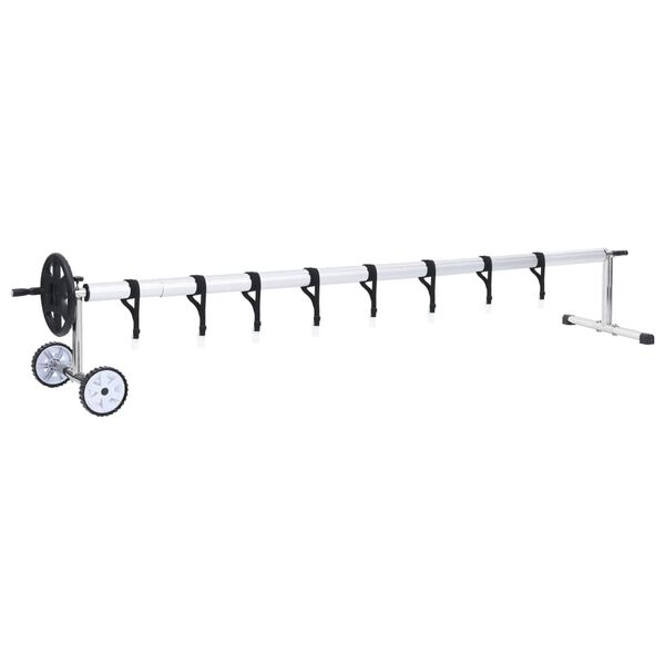 vidaXL Zwembadhoesroller met roestvrijstalen frame