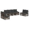 vidaXL Tuinbankenset 8 st Grijs poly rattan