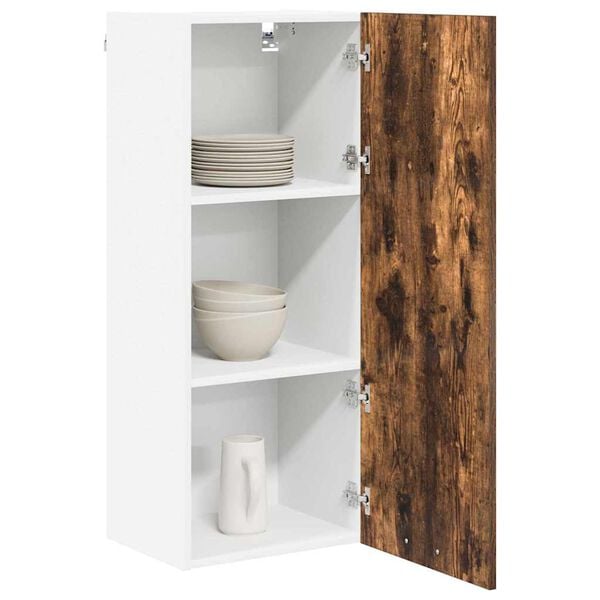 vidaXL Hangkast met opslag Gerookt eiken 40 x 31 x 100 cm Bewerkt hout