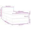 vidaXL Boxspring met matras fluweel roze 80x220 cm