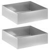 vidaXL Tuin Bloempot 2 st zilver 80 x 80 x 30 cm Gegalvaniseerd staal
