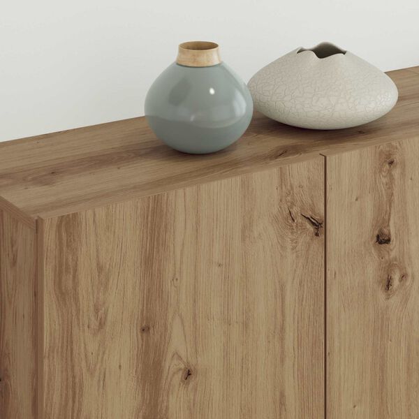 vidaXL TV-kast Wandgemonteerd 4 pcs Artisan Eiken Bewerkt hout