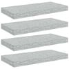 vidaXL Wandschappen zwevend 4 st 50x23,5x3,8 cm MDF betongrijs