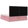vidaXL Opslag bed met matras met hoofdeinde Roze 180 x 200 cm Fluweel