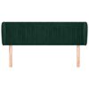 vidaXL Hoofdbord met randen 147x23x78/88 cm fluweel donkergroen