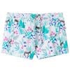 vidaXL Kindershorts met trekkoord 128 ecru en donkermint