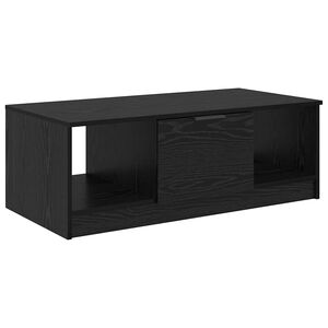 vidaXL Salontafel met lade Zwart Eiken 102 x 50 x 36cm Bewerkt hout