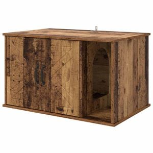 vidaXL Kattenhuis Oudhout 85 x 55 x 50 cm Bewerkt hout