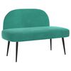 vidaXL Beklede bank met rugleuning Turquoise 110 x 60 x 76 cm Fluweel
