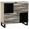 vidaXL Dressoir Wit 80 x 33 x 75 cm massief mangohout