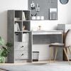 vidaXL Bureau met lade 2 pcs Beton Grijs