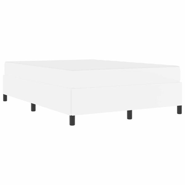 vidaXL Bedframe met matras Wit 160 x 200 cm Stof