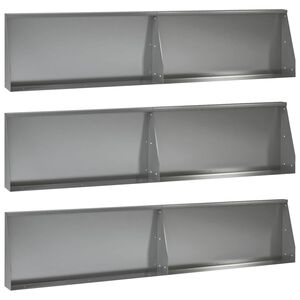 vidaXL Keerwand 6 st 100 x 12 x 30 cm Gegalvaniseerd staal zilver