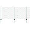vidaXL Hek met Paal Groen 1 x 25 m Staal en PVC