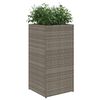 vidaXL Plantenbakken 2 st 40x40x80 cm poly rattan grijs