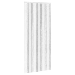 vidaXL Insecten Gordijn Chenille Lichtgrijs en wit. 100 x 230 cm