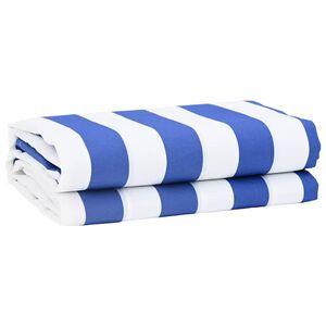 vidaXL Vervangingsdoek voor zonnescherm Blauw en Wit 1000 x 160 cm