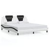 vidaXL Bedframe "Viana" met LED zonder matras wit en zwart 180x200 cm
