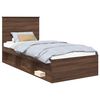 vidaXL Bedframe met lade Bruin Eiken 100 x 200 cm Massief grenenhout