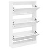 vidaXL Schoenenkast 80x21x125,5 cm bewerkt hout wit