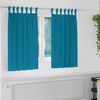 vidaXL Zwart-out Gordijnen met Ringen 2 pcs Turquoise 140 x 140 cm