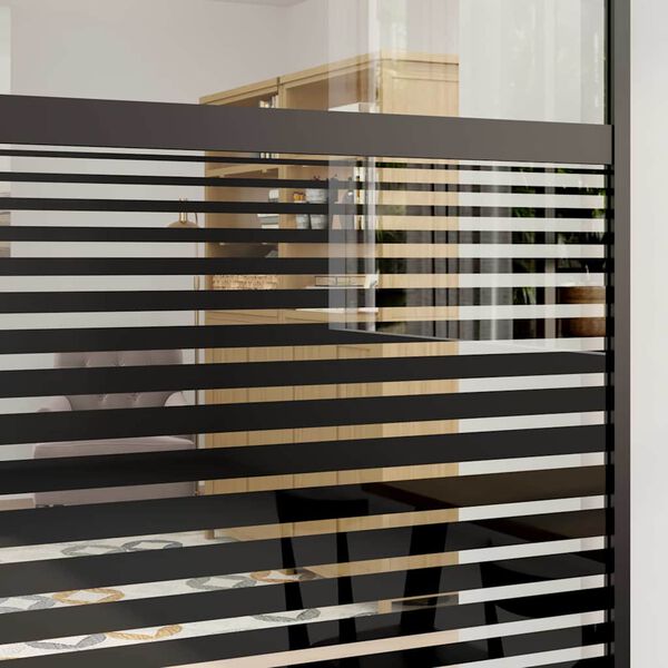 vidaXL Schuifdeur Zwart 102.5 x 205 cm Gehard glas en Aluminium