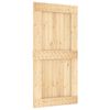 vidaXL Schuifdeur NARVIK Naturel en Zwart 100 x 210 cm (213,5 cm)