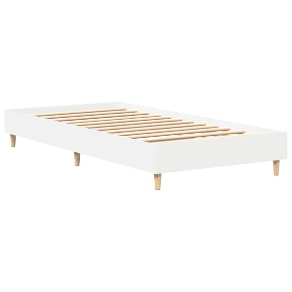 vidaXL Bedframe zonder matras 90x200 cm spaanplaat wit