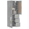 vidaXL Hoge kast 69,5x34x180 cm bewerkt hout betongrijs